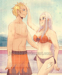 NaruMira (Naru/FT): Intimate Poolside Shower (CU)