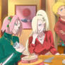 Xmas Party Prep: Sakura, Ino, Naruto (Close-up)