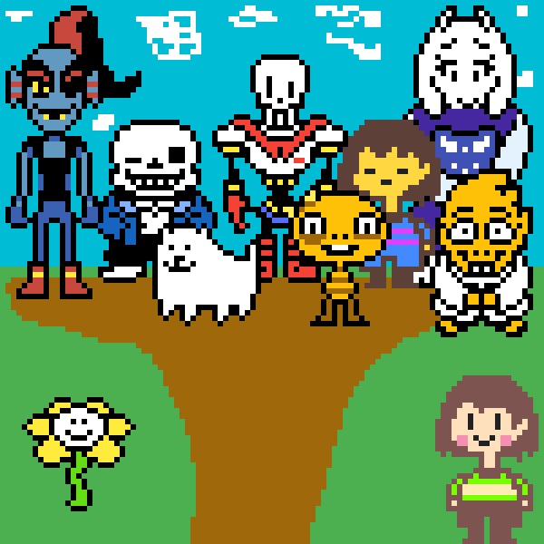 Undertale Sprites on the Surface! by MelonyP on DeviantArt