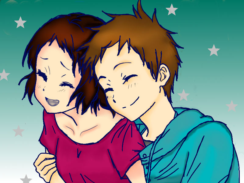 Colored line art. SatoshixMayaka