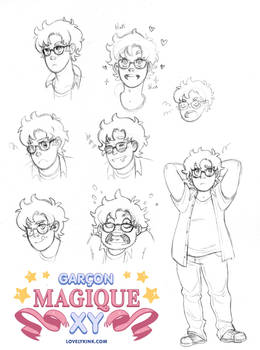 Garcon Magique XY - Alexander character sketch