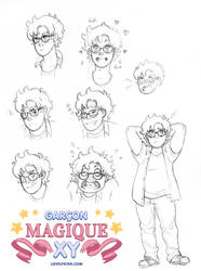 Garcon Magique XY - Alexander character sketch