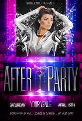 The Afterparty Flyer Template-Purple