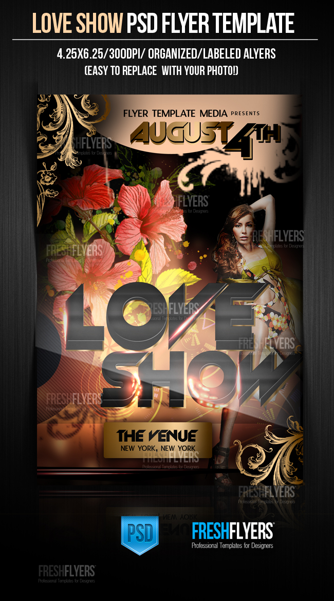 Love Show Party Flyer Templates