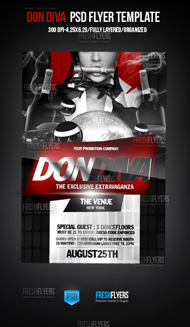 Don Diva Party Flyer Template