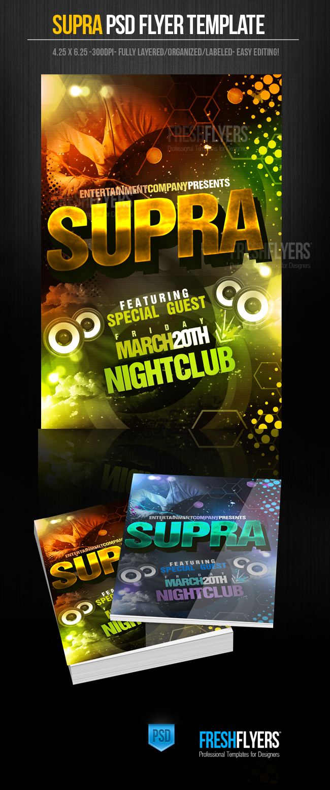 Supra PSD Flyer Template