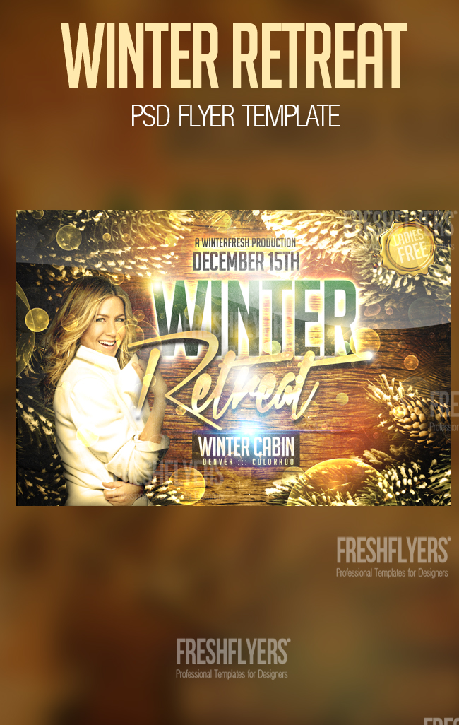 Winter Retreat Christmas Flyer Templates