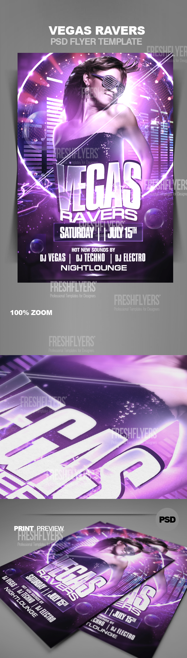 Vegas Ravers Flyer Templates