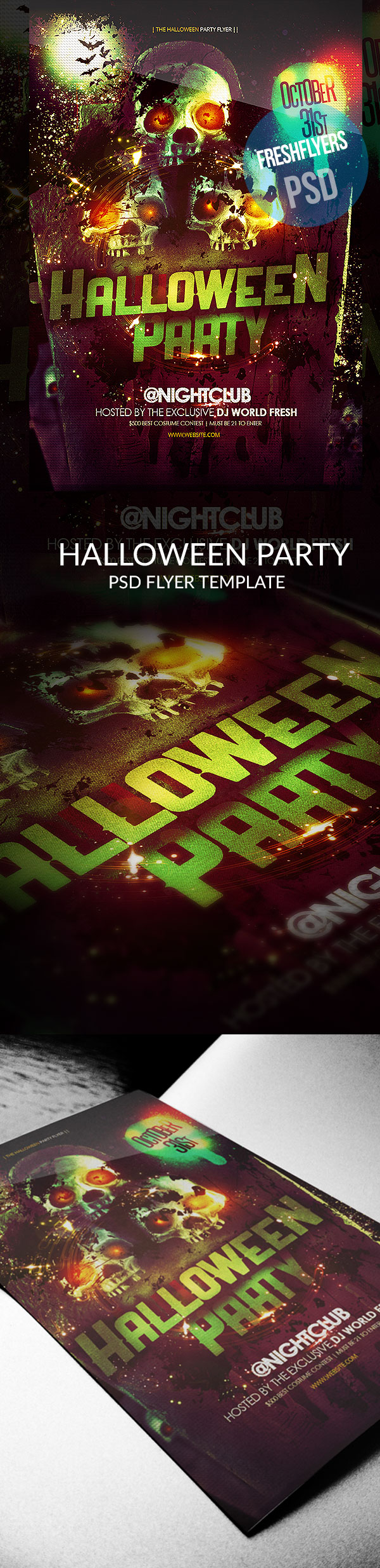 Halloween Party Flyer PSD Flyer Template