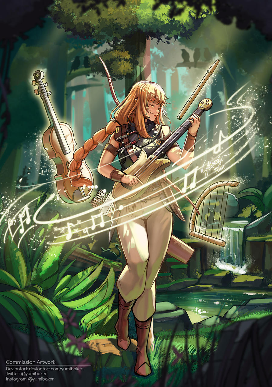 Bard Core Graphics (commission) Mythical Bard Performance commission by YumiBaker on ...