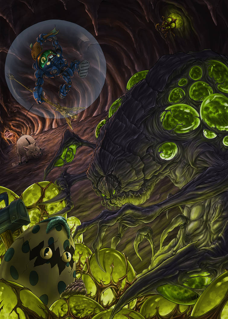 Abathur vs Murky(Grunty) HotS Fan Art Contest