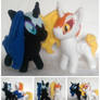 Nightmare Moon and Day Breaker plush