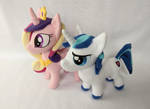 Cadance and Shining Armor Plushies by FleeceFriendship