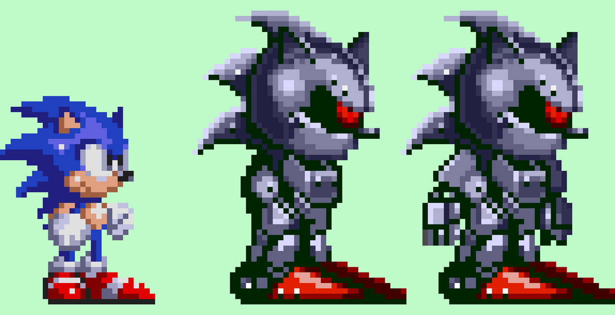 sonic 3 style silver mecha sonic by blue1739 on DeviantArt