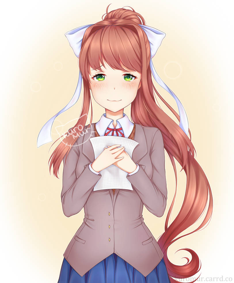 Monika (Doki Doki Literature Club!) by KuroMur on DeviantArt
