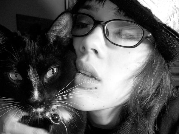 girl and kitty by clickypenpixieXstock