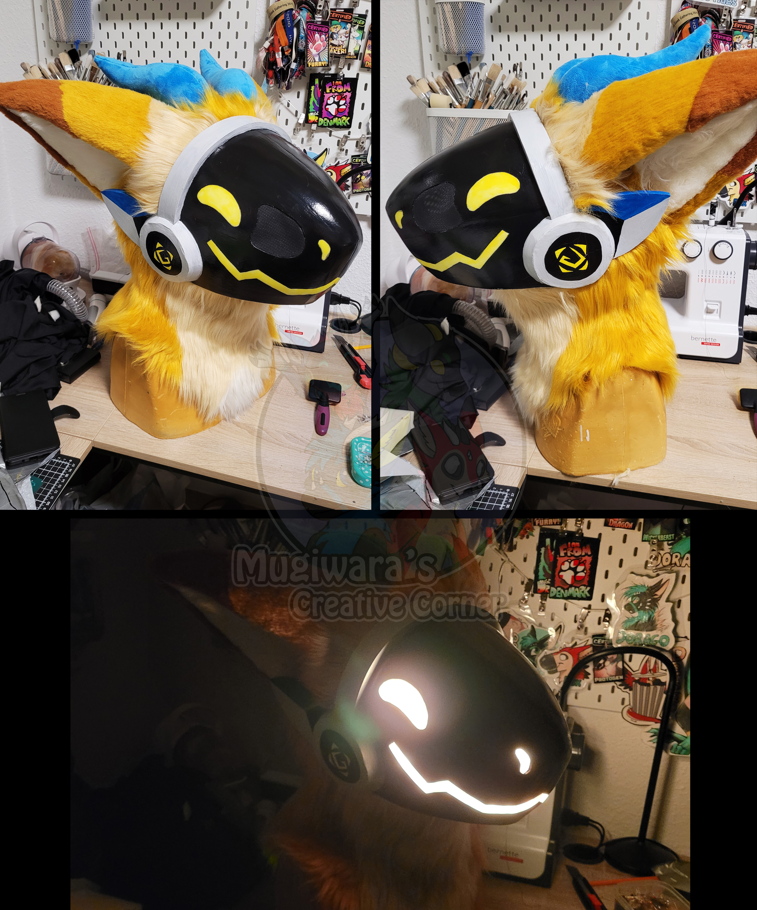 Protogen Fursuit Head by MugiwaraCosplay on DeviantArt