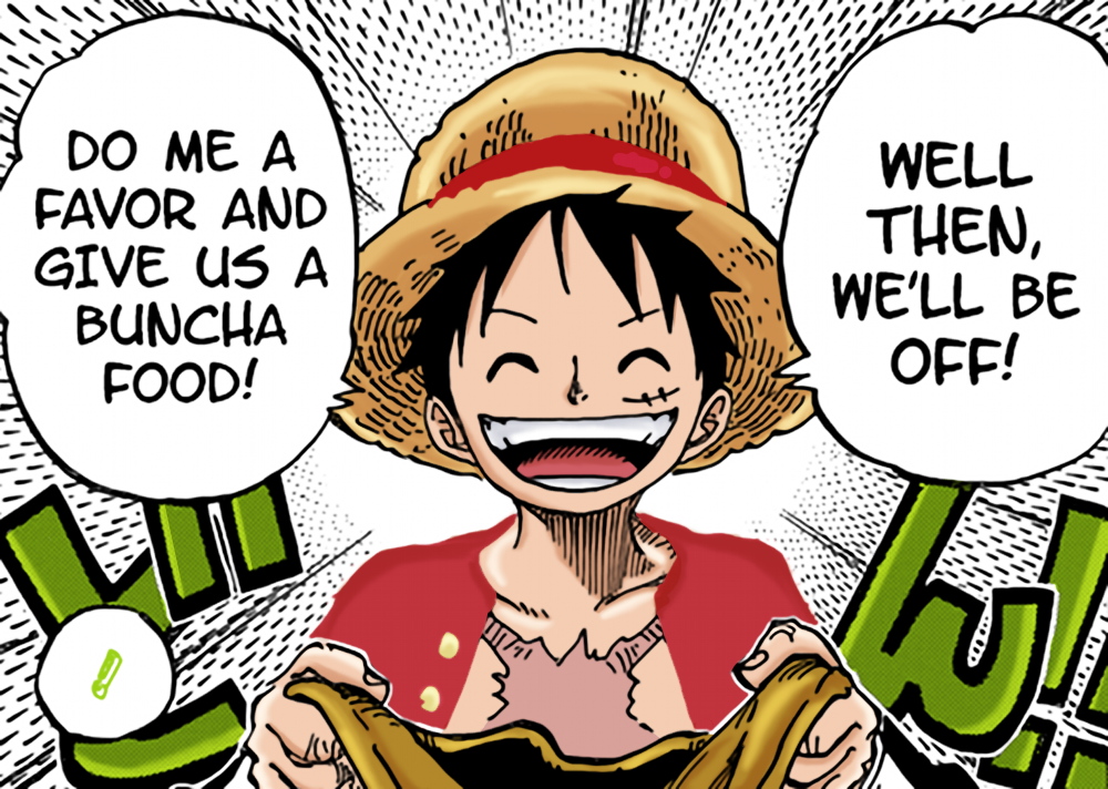 One Piece 1 Luffy Colored With Gimp By Rinaldijp On Deviantart