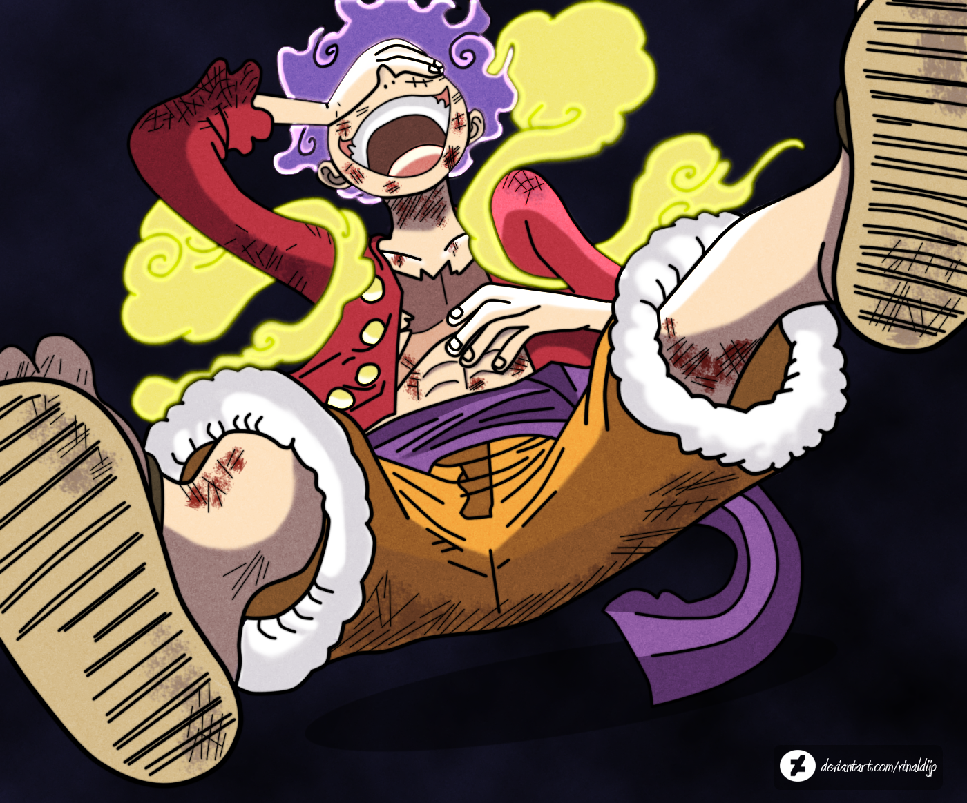 One Piece 1044 Gear 5 Luffy by RinaldiJP on DeviantArt
