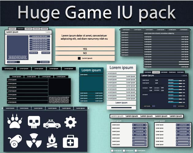 Huge Game UI pack + icon sollection by SunGraphica on DeviantArt