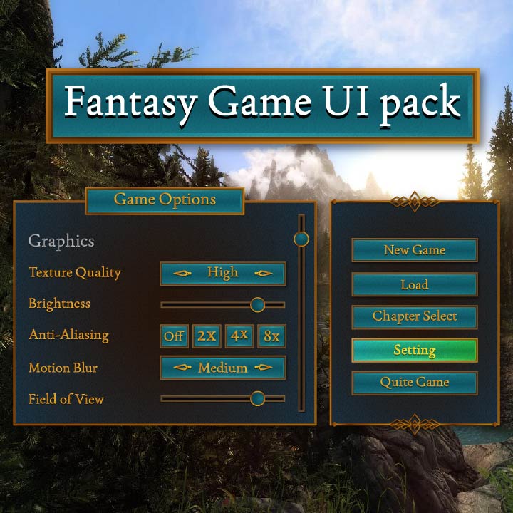 FREE Game user interface (game asset pack) by SunGraphica on