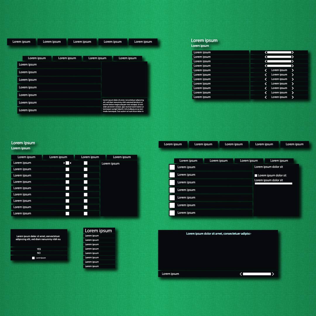 Flat and minimalist Game UI (game asset pack) by SunGraphica on DeviantArt