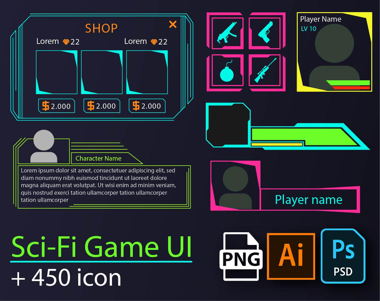 Sci-Fi Game user interface by SunGraphica on DeviantArt
