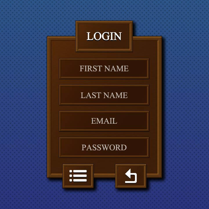 Cartoon style Game user interface - Login menu by SunGraphica on DeviantArt