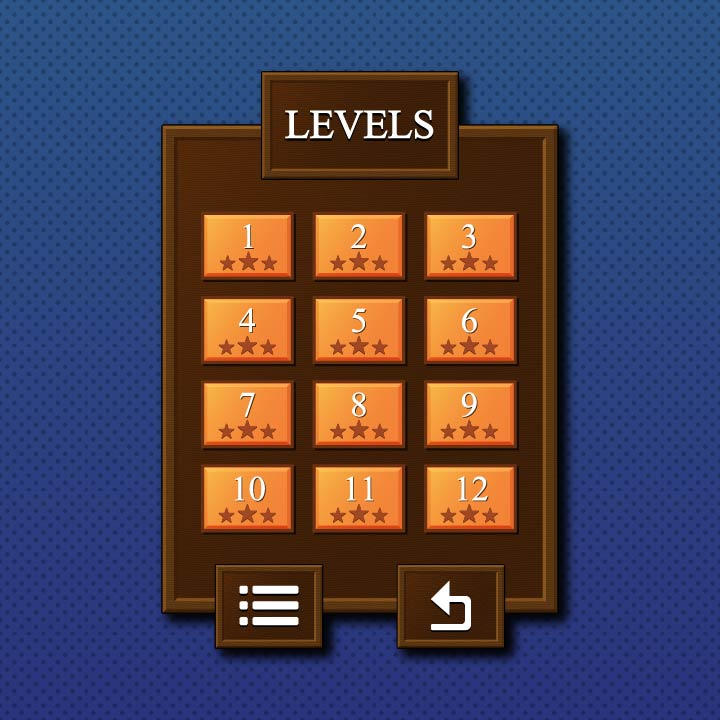 Pixel Levels Menu Cartoon style Game user interface - Levels menu by SunGraphica on ...