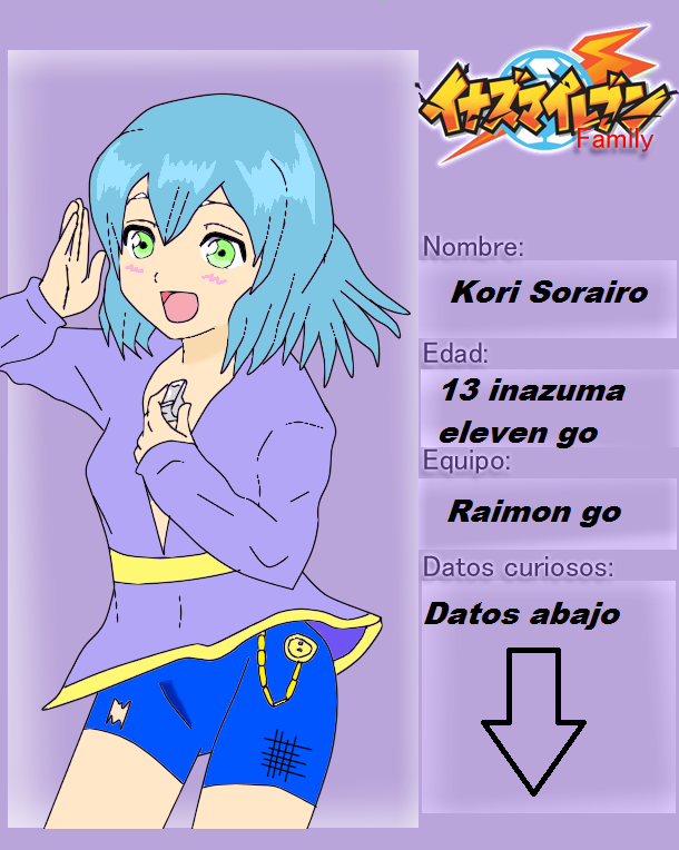 kori oc con sus datos