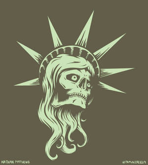 Lady Liberty Skull