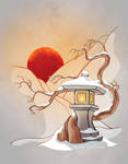 Winter Scene - Japan by NaomiVanDoren
