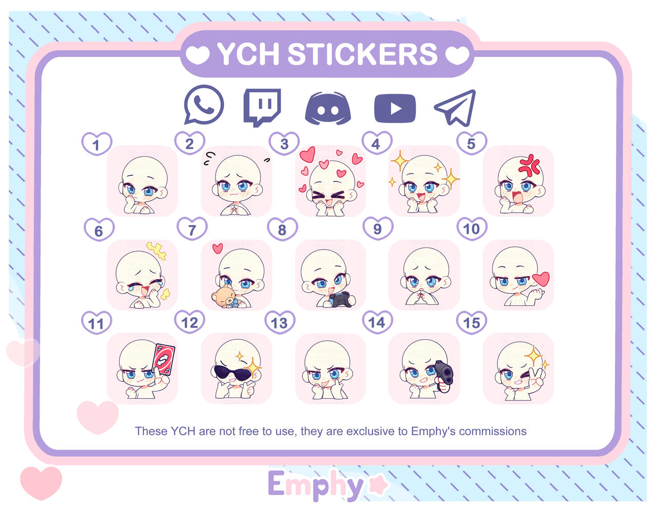 Sticker Comisioni Sticker Commission for @/cumilq ! by HappyEmphy on DeviantArt