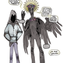 Hooded Figure And Angel