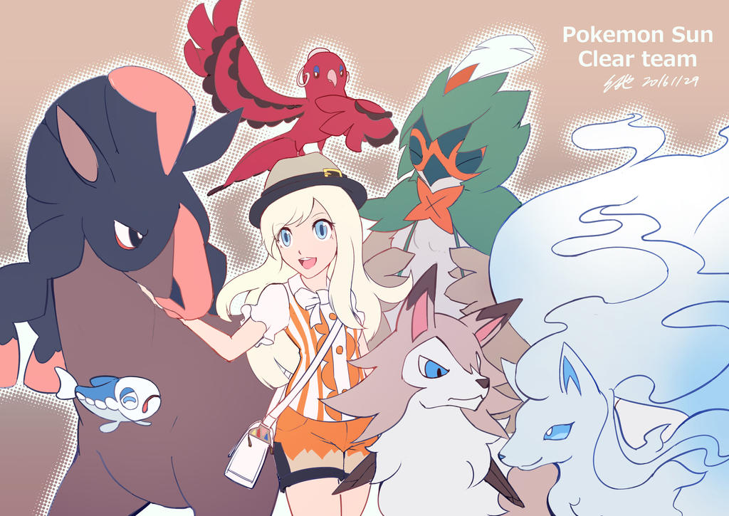 Pokemon Sun Customization Pokemon Sun my team by koya10305 on DeviantArt