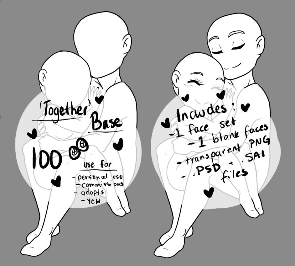 Cuddle Base Cuddle P2U Base - 100 POINTS by PrettyPumpkinhead on DeviantArt
