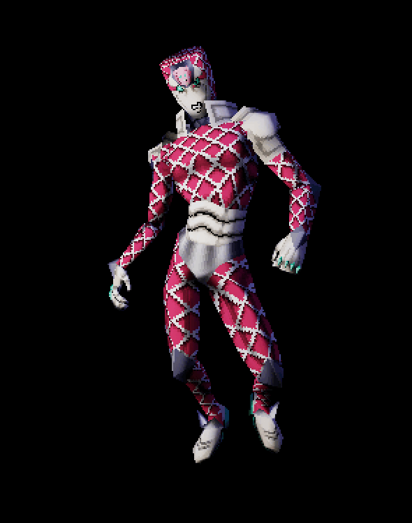 Low poly King Crimson pose GIF by Trevmarvel08 on DeviantArt
