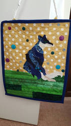 Blue fox wall hanging 