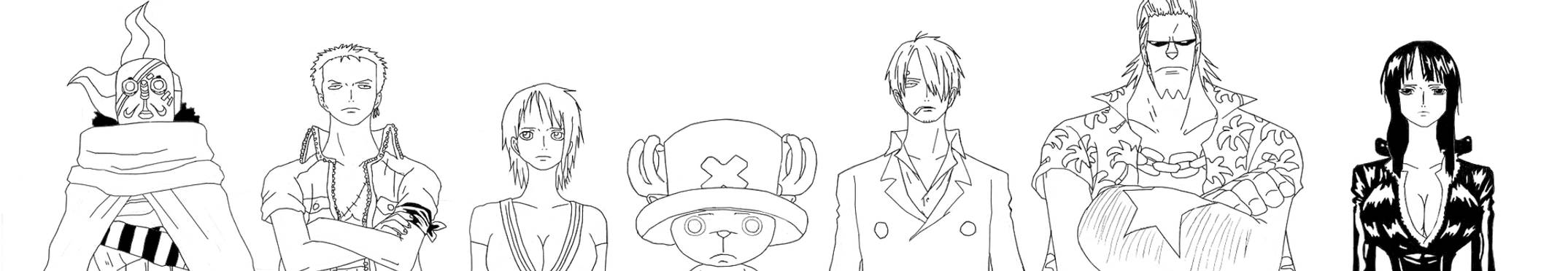 One Piece Crew Lineart