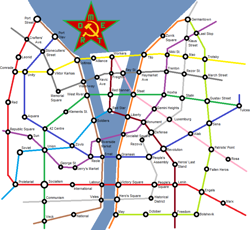 Victory City Metro System Map