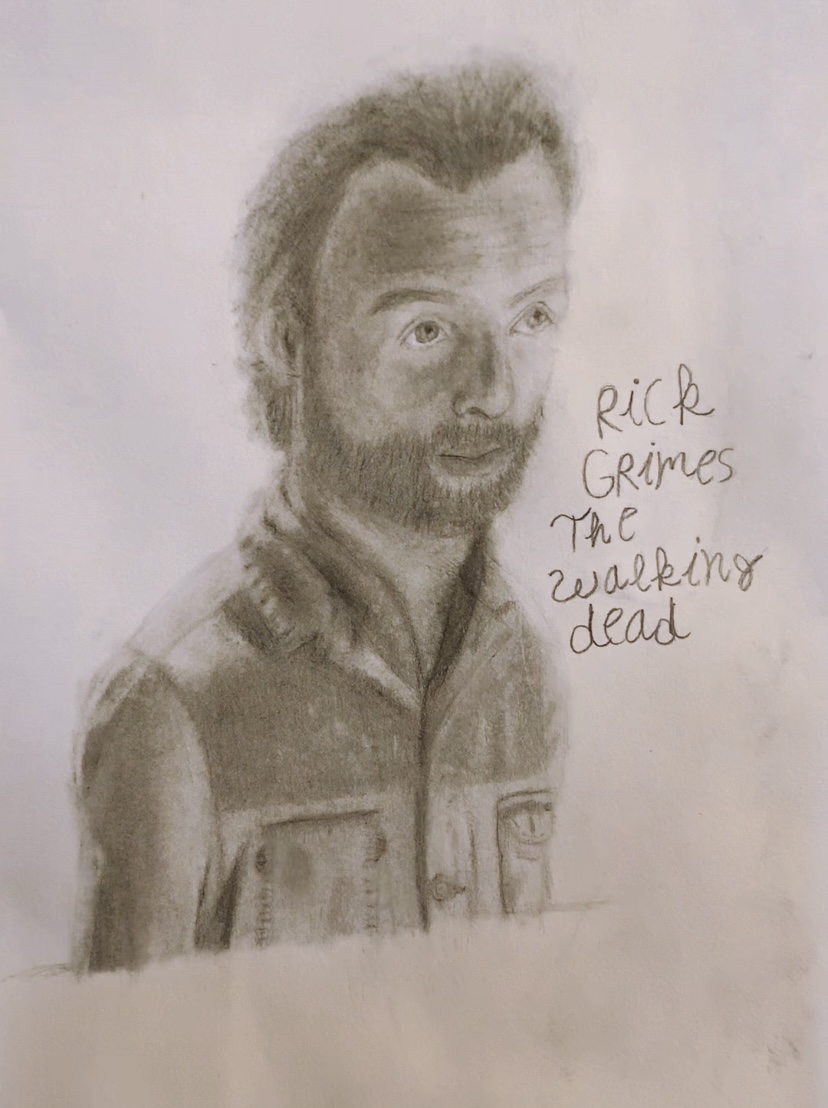 Rick Grimes Colt Python Drawing Rick Grimes from The Walking Dead drawing by cheifofmoviesandshow on ...