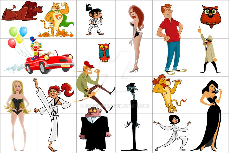 character designs by gviselner on DeviantArt