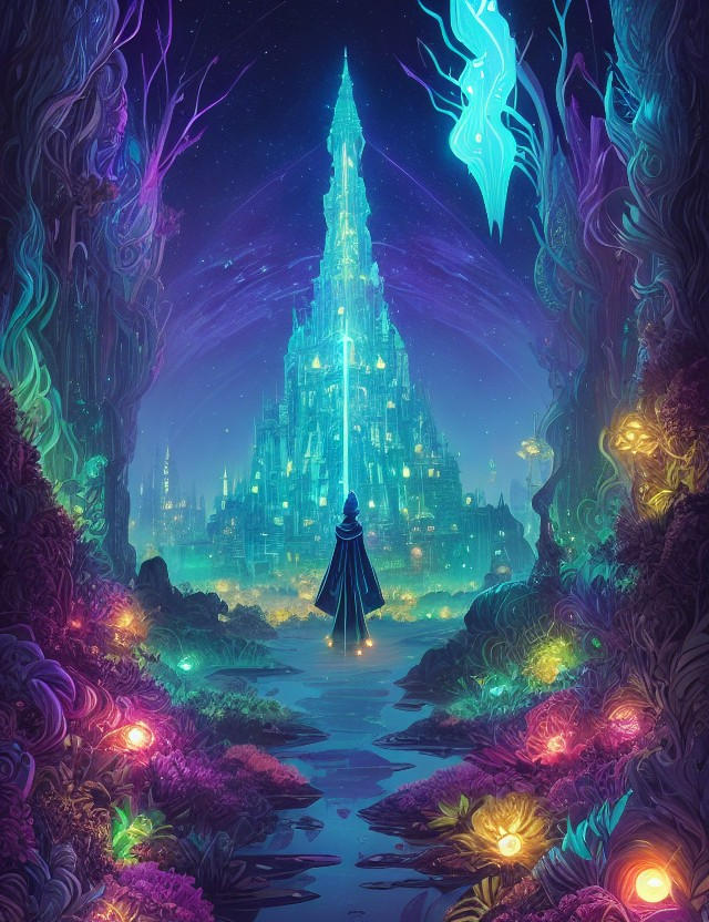 Neon Fantasy Worlds by interlinkedai on DeviantArt