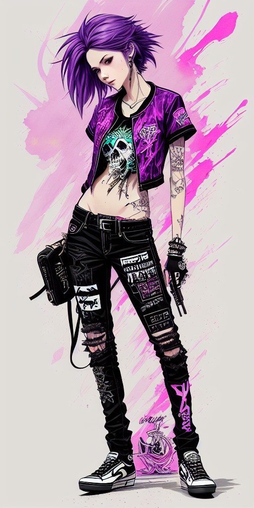 Punk Girl by interlinkedai on DeviantArt