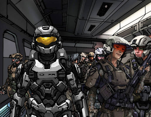 Halo Reach Trooper Squad B With Spartan Officer