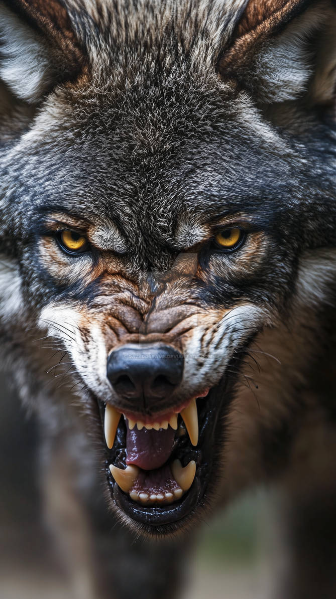 Ferocious Wolf In The Wild by DazedDreams on DeviantArt
