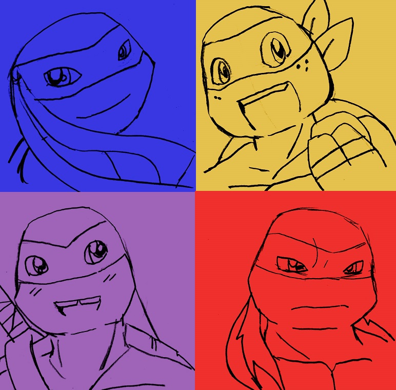 four awsome turtles