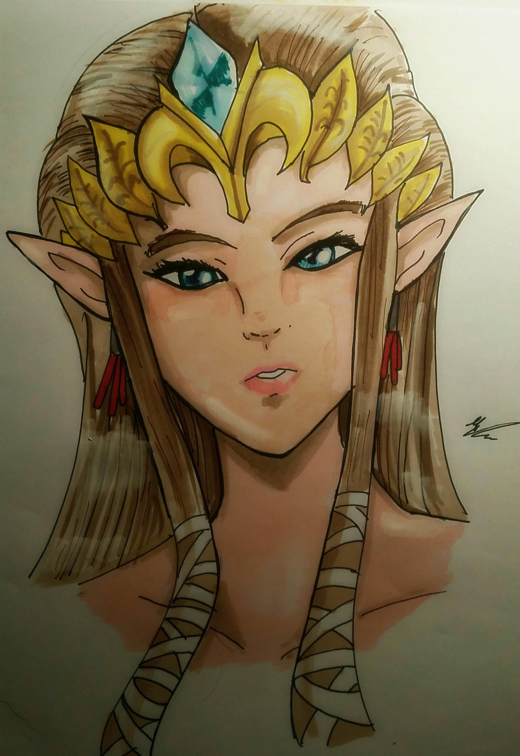 Zelda portrait by WolffangComics on DeviantArt