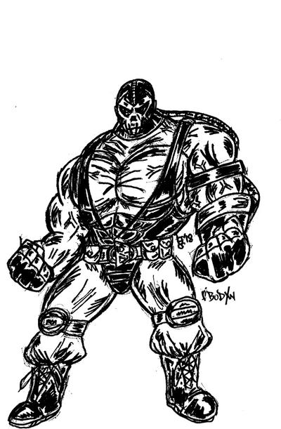Bane Ink Comic Bane (ink sketch) by FireballofDstrXn on DeviantArt