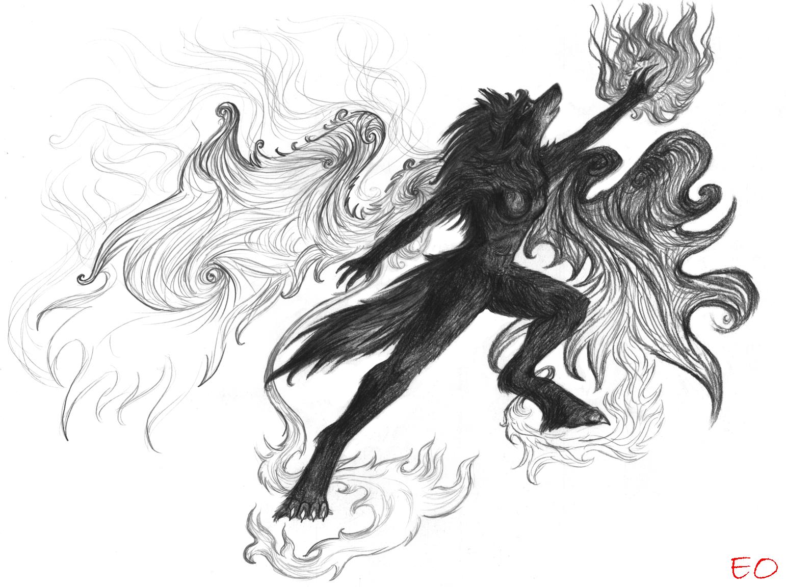 Black Fire Werewolf